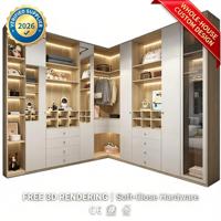 Armoire moderne en mélamine sur mesure, directement de l'usine, nouvelle conception de dressing, système de rangement pour chambre à coucher