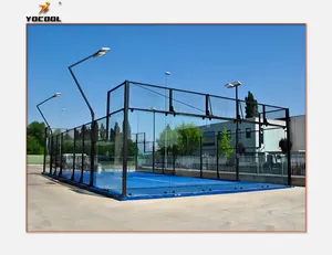 Campo de tênis panorâmico personalizado para campo de padel, campo de tênis sintético para campo de padel