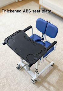 Elevador Hidráulico Manual Azul con Asiento Acolchado para Transferencia de Pacientes, Ideal para Ancianos y Discapacitados en el Hogar, Hospital, Enfermería, Inodoro y Baño - Product Image 6