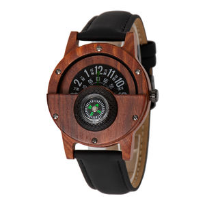 <span class=keywords><strong>Orologio</strong></span> in Legno con Funzione Bussola, Logo Personalizzabile, Colore Rosso Legno, con Cinturino in Pelle di Qualità - Product Image 6