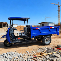 Tricycle benne basculante diesel à carrosserie ouverte, mini-dumper motorisé pour livraison