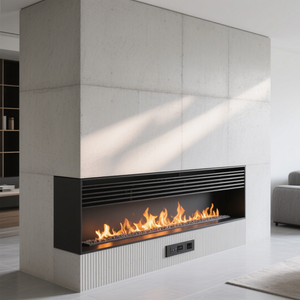 Placa de acero laminado en frío, inserto de chimenea eléctrica de 220V, chimenea eléctrica de Vapor de agua 3D de llama de decoración moderna de 48 pulgadas - Product Image 1