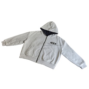 เสื้อฮู้ดดี้ CHIDAOREN แบบสั่งทำพิเศษ (OEM) หนานุ่ม ซิปห<span class=keywords><strong>น</strong></span>้า ทรงจ็อกเกอร์ ปักลายปะติด สองชั้<span class=keywords><strong>น</strong></span> สำหรับผู้ชาย - Product Image 4