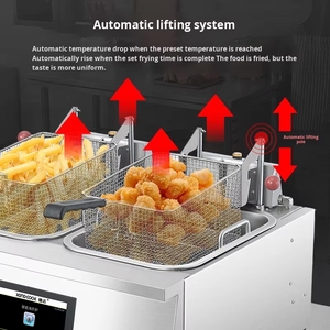 Freidora eléctrica inteligente de mesa, cesta automática, equipo de pollo frito, equipo para freír - Product Image 3