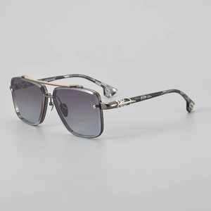 CH8239 Lunettes de soleil de créateur rectangulaires, style pilote, couleur marbre noir, marron, bleu, pour femmes et hommes, mode urbaine, vente en gros - Product Image 3