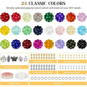 Diy Jewelry Set 6mm Glass Beads 1400pcs With Findings For Bracelet Making - Product Image 2