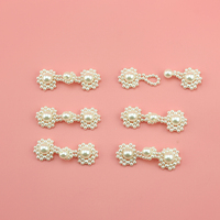 Perle blanche faite à la main style traditionnel chinois perles bouton bricolage vêtements accessoires de vêtement