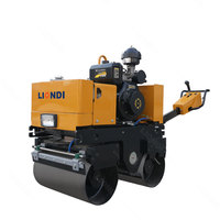 Compacteur routier vibrant à double tambour Mini 800KG pour chantier de construction avec support après-vente