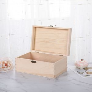 Solid <b>Pine</b> Rectangular Wooden Storage <b>Box</b> With Lock Jewelry <b>Box</b> General Packaging 8cm High Screen Printing Heze Origin - Product Image 3