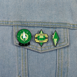 Les <span class=keywords><strong>Sims</strong></span> Sul Sul épingles en émail jeu citations paillettes Badge broches drôles sac à dos revers accessoires bijoux pour amis - Product Image 1
