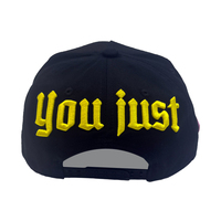 Gorra de béisbol negra para deportes al aire libre con logotipo bordado elevado con forro de satén de tela de algodón de 5 paneles