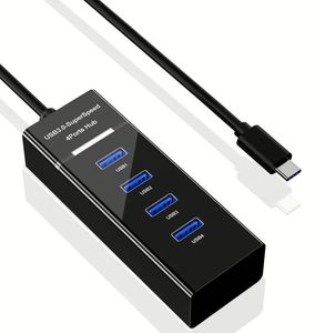 High Speed <b>USB</b>/Type C 4 Port <b>USB</b> 3.0 Multi <b>HUB</b> Splitter Expansion for Desktop PC Laptop Adapter <b>USB</b> <b>HUB</b> - Product Image 1