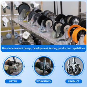 Langlebige 2 "Dual Wheel <span class=keywords><strong>Caster</strong></span> Hochleistungs-Lenkräder mit kleinem Wagen aus TPR-Polyurethan-PP-Werks versorgung - Product Image 3