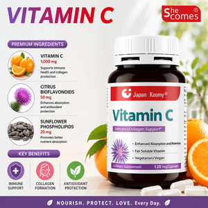 Suplemento de Vitamina C Nutracéutico Shecome, Apoyo al Sistema Inmunológico para Adultos, 120 Cápsulas de Vitamina C - Product Image 3