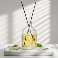 Bouteille de Bâtons de Parfum d'Aromathérapie en Verre Vide Clair de Luxe Personnalisé 100ml 150ml 250ml 500ml Bouteille Diffuseur Aroma Reed