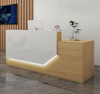 Wally Beauty Petite table de réception blanche pour salon de beauté Conception de comptoir de magasin de réception de supermarché