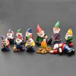 Cute Home Decor fairy Garden Flower Pot Accessories <strong>Kit</strong> Unique Wholesale Welcome Resin Bonfire Wine <strong>Bottle</strong> Kettle Gnomies Gnome - Product Image 4