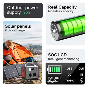 For Best Rated 300W/600W/1000W <b>Portable</b> Power Station MPPT Controller Car Charging Solar Panel Outdoor Camping EU Plug - Product Image 3