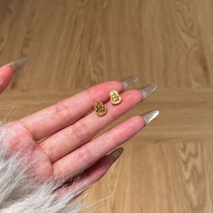 Dylam Fashion Design Rhodium 22K Gold Plated 925 Sterling Silver Gourd Shape <b>Stud</b> <b>Earrings</b> for Women Dress up <b>Fine</b> Jewelry - Product Image 5