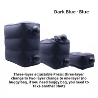 Nouveau repose-pieds gonflable portable YX 2025 pliable et réglable en peluche résistant aux hautes températures pour les voyages en avion et l'extérieur