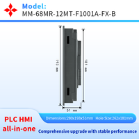 HMI PLC tout-en-un de 10 pouces, analogique intégré 4AD 2DA 0-10V et compteur haute vitesse, contrôle 2 axes et 4 températures, DC24V