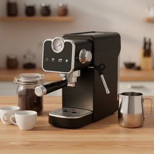 Cafetera Espresso Semiautomática con Indicador Visual de Extracción, Color Negro Mate, con Varilla, para Baristas Caseros - Product Image 3