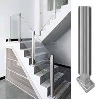 Rampe en verre minimaliste élégante - Garde-corps en verre trempé élégant pour escalier moderne, terrasse et balcon