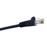 Gaine intérieure en PVC noir résistant aux UV CAT5e UTP 24AWG avec connecteur RJ45 Longueur de 4 pieds Câbles de raccordement Cat5e