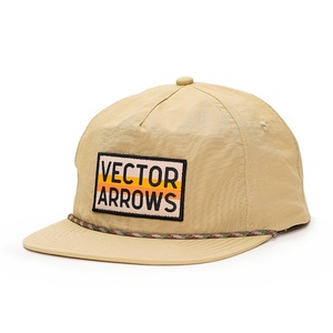 Casquettes Snapback non structurées à 5 panneaux avec logo tissé personnalisé, casquettes en nylon - Product Image 1