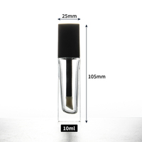 Nouveau design 10ml verre brillant à lèvres bouteille vide cosmétique conteneur fond de teint bouteille verre transparent correcteur Tube