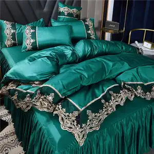 Stylish Set Comfort High Quality Bed Linens Quilt Wholesale Contemporary Lace Bedding Sets Luxury 4 Piece