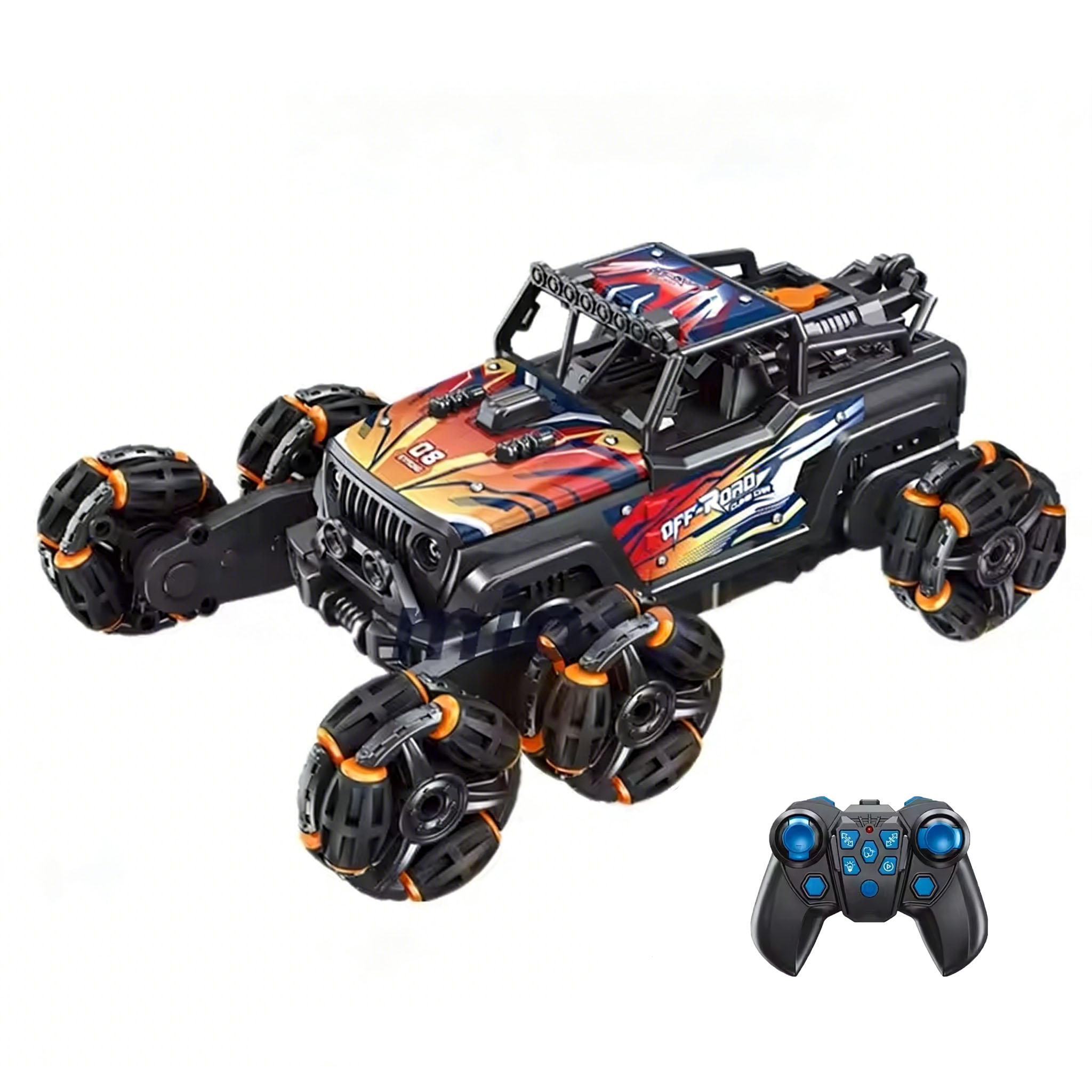 2970-Orange-Six Wheel Single Control