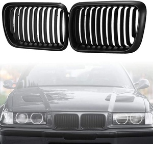 Acabado negro mate Abs rejilla delantera <span class=keywords><strong>de</strong></span> abeto para Bmw Serie 3 Lci E36 sola tira 1991-1997 - Product Image 6