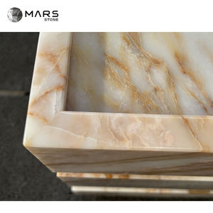 חדש קלאקאטה זהב השיש מודרני שיש לי vities כיור רחצה עמיד למים עם ארון - Product Image 6