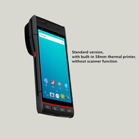 Terminal de point de vente portable avec imprimante 58mm impression thermique de reçus/autocollants Android 8.1 PDA POS avec lecteur de codes à barres 1D 2D