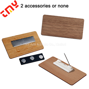 Badges nominatifs en bois, <span class=keywords><strong>tableau</strong></span> noir en bois <span class=keywords><strong>personnalisé</strong></span>, étiquette nominative pour les entreprises et les événements - Product Image 4