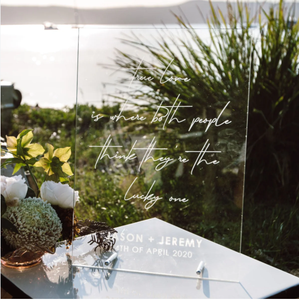 Letrero de Bienvenida de Acrílico de Alta Calidad para Boda, con Eslogan Personalizado, Superficie Lisa, Decoración para Banquete de Boda - Product Image 5