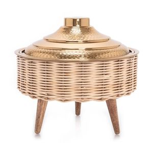 Handmade <b>Food</b> Warmer Customized Color Fancy Casserole Latest Arrival Metal Serving Hotpot With Lid Hotel Supplies - Product Image 6