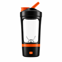 Bouteille shaker automatique avec couvercle, tasse mélangeuse de protéines électrique avec lame