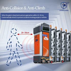 新型自动电动伸缩安全门铝合金超宽可伸缩车道工厂工业公寓 - Product Image 3