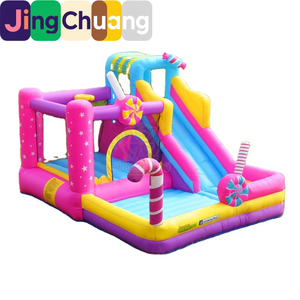 ปราสาทลมเป่าลมสำหรับเด็ก แทรมโพลีนในบ้าน แทรมโพลีนกลางแจ้งพร้อมสไลเดอร์ขนาดเล็ก อุปกรณ์สันทนาการในร่ม ผู้ผลิตอุปกรณ์สนุกสนาน - Product Image 5