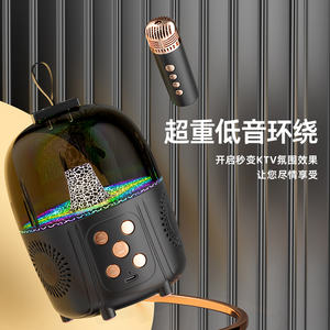 Q3 Super articulation sans fil Portable <span class=keywords><strong>Mini</strong></span> haut-parleur de karaoké avec micro sans fil lumière rvb Hifi 9D son surround haut-parleur de musique - Product Image 6