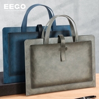 Sac classeur en cuir portable A4 pour cadres d'affaires avec logo personnalisé poignée d'organisateur de documents étanche pour cadres occupés
