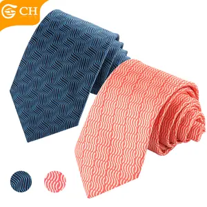 OEM ODM Supplier Jacquard Woven Ties Cheap Customized Water Ripple Various Pattern Men's Ties Custom Logo Polyester Men Neckties