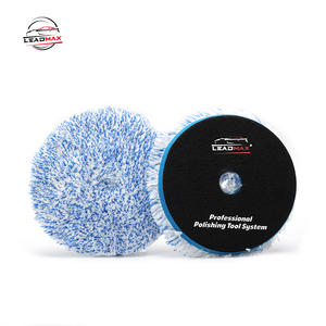 Tampon de <span class=keywords><strong>polissage</strong></span> microfibre 5'' haute qualité pour <span class=keywords><strong>carrosserie</strong></span> automobile, durable, pour <span class=keywords><strong>polissage</strong></span> DA, en laine synthétique, personnalisable, support OEM - Product Image 2