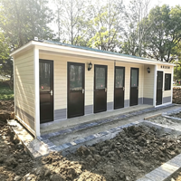 Toilettes portables modernes et respirantes à structure en acier pour fermes, maisons, hôpitaux, hôtels – Unités mobiles préfabriquées d'extérieur