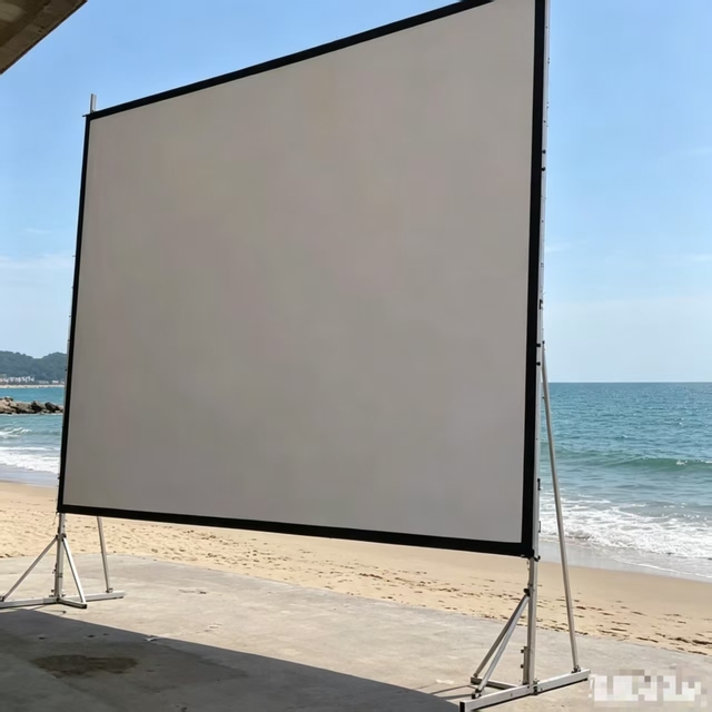 Front Fast Fold for Home Theater Outdoor Projector Screen 300 Inch 4/3 with Aluminum Case Fast Fold Projection Screen