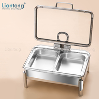 Chauffe-Plat Électrique Commercial en Acier Inoxydable avec Couvercle Hydraulique pour Buffet de Mariage et Fêtes – Maintien au Chaud des Aliments