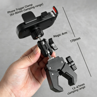 Support de tablette multifonctionnel à clips robustes pour poussette, chariot et support de téléphone pour clubs de golf