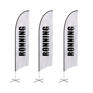 Bandera Voladora Personalizada RONNINGSTAR para Publicidad Exterior, Bandera en Forma de Lágrima, Bandera de Fibra de Vidrio para Playa - Product Image 1